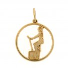 14K GOLD SPORT CHARM - BODYBUILDING #6319