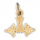 14K GOLD SPORT CHARM - BODYBUILDING #3488