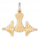 14K GOLD SPORT CHARM - BODYBUILDING #3487