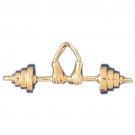 14K GOLD SPORT CHARM - BODYBUILDING #3476