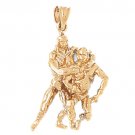 14K GOLD SPORT CHARM - WRESTLING #3518