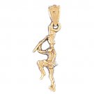 14K GOLD SPORT CHARM - CHEERLEADER #3510