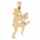 14K GOLD SPORT CHARM - CHEERLEADER #3508