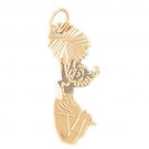 14K GOLD SPORT CHARM - CHEERLEADER #3506