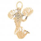 14K GOLD SPORT CHARM - CHEERLEADER #3505