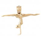 14K GOLD SPORT CHARM - GYMNASTICS #3544