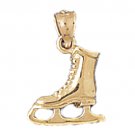 14K GOLD SPORT CHARM - ICE SKATING BOOT #3529