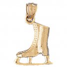 14K GOLD SPORT CHARM - ICE SKATING BOOT #3528
