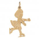 14K GOLD SPORT CHARM - ICE SKATER #3524