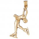 14K GOLD SPORT CHARM - ICE SKATER #3522