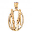14K GOLD SPORT CHARM - SKI #3569