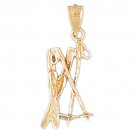 14K GOLD SPORT CHARM - SKI PACKAGE #3565