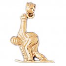 14K GOLD SPORT CHARM - SNOWBOARDING #3558