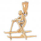 14K GOLD SPORT CHARM - SKIING #3557