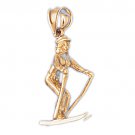 14K GOLD SPORT CHARM - SKIING #3548