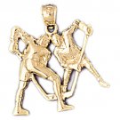 14K GOLD SPORT CHARM - ICE HOCKEY #3584