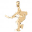 14K GOLD SPORT CHARM - ICE HOCKEY #3580