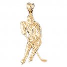 14K GOLD SPORT CHARM - ICE HOCKEY #3579
