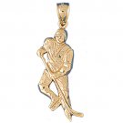 14K GOLD SPORT CHARM - ICE HOCKEY #3576