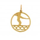 14K GOLD SPORT CHARM - SURFING #6346 14K GOLD SPORT CHARM - SURFING #6346