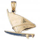 14K GOLD SPORT CHARM - WIND SURFING #3614 14K GOLD SPORT CHARM - WIND SURFING #3614