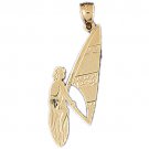 14K GOLD SPORT CHARM - WIND SURFING #3613 14K GOLD SPORT CHARM - WIND SURFING #3613
