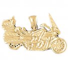 14K GOLD SPORT CHARM - MOTORCYCLE #3643