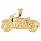 14K GOLD SPORT CHARM - MOTORCYCLE #3638