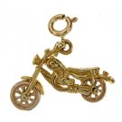 14K TWO-TONE GOLD SPORT CHARM - MOTORCYCLE #3636 14K TWO-TONE GOLD SPORT CHARM - MOTORCYCLE #3636