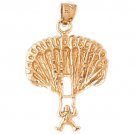 14K GOLD SPORT CHARM - SKYDIVING #3676