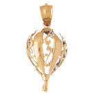 14K GOLD SPORT CHARM - HOT AIR BALLOON #3664