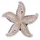 14K WHITE GOLD NAUTICAL SLIDE - STARFISH #11043