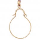14K GOLD CHARM HOLDER # 4292