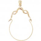 14K GOLD CHARM HOLDER # 4284
