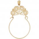 14K GOLD CHARM HOLDER # 4281