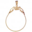 14K GOLD CHARM HOLDER # 4272