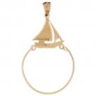 14K GOLD CHARM HOLDER # 4254