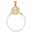 14K GOLD CHARM HOLDER # 4252