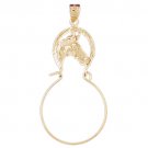 14K GOLD CHARM HOLDER # 4247