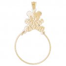 14K GOLD CHARM HOLDER # 4245