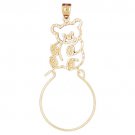 14K GOLD CHARM HOLDER # 4244