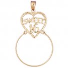 14K GOLD CHARM HOLDER # 4213
