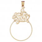 14K GOLD CHARM HOLDER # 4216