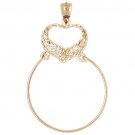 14K GOLD CHARM HOLDER # 4203