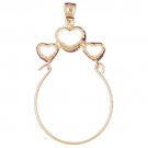 14K GOLD CHARM HOLDER # 4208