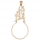 14K GOLD CHARM HOLDER # 4218