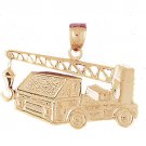 14K GOLD CONSTRUCTION CHARM - CRANE TRUCK # 4311