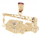 14K GOLD CONSTRUCTION CHARM - CRANE TRUCK # 4310