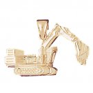 14K GOLD CONSTRUCTION CHARM - CHARM-CRAWLER EXCAVATOR # 4302