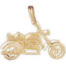 14K GOLD TRANSPORTATION CHARM - MOTORCYCLE #4407